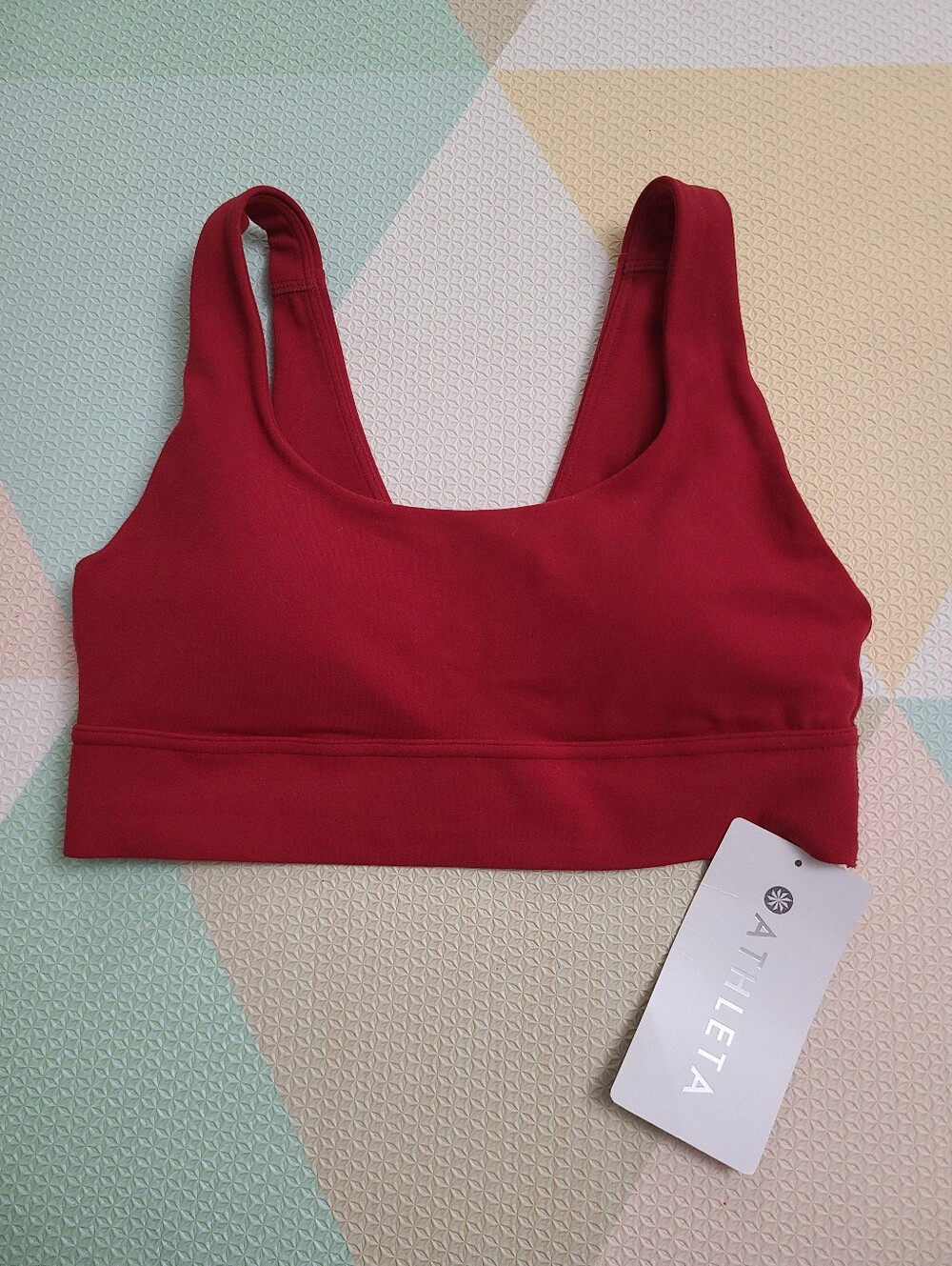 Athleta Breathe Longline Sports Bra Size XS Red